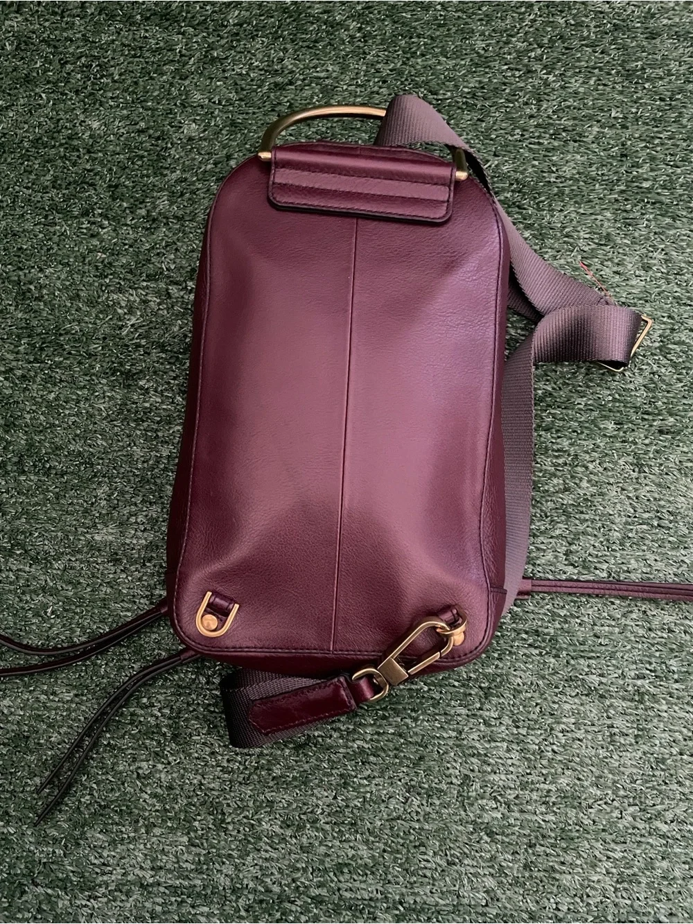 Fossil Dove Sling Pack ZB7836001 Burgundy Leather Crossbody Backpack
